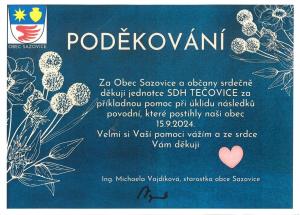 poděkování