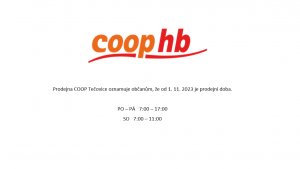 COOP HB - Prodloužení otevírací doby prodejny potravin 1